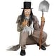 preview thumbnail 2 of 9, Haunted Hill Farm Creepslie the Crouching Grave Digger by Tekky, Premium Talking Halloween Animatronic, Plug-In or Battery