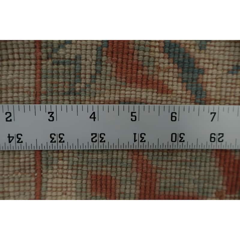 Hand Knotted Oriental 100% Wool Carpet Traditional Floral Beige & Ivories Ziegler Area Rug - 9' 6'' X 6' 9''