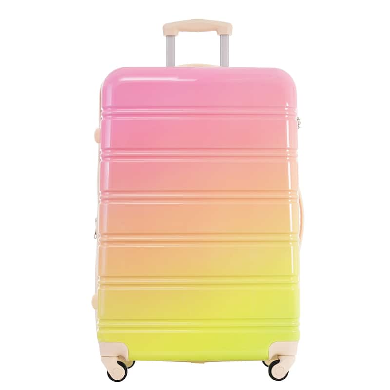 Hardshell Luggage Sets 3 Piece Gradient Color Expandable Suitcase with Spinner Wheels and TSA Lock Lightweight 20" 24" 28"
