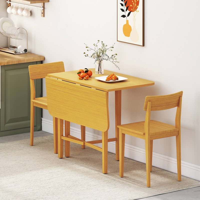 Costway Foldable Dining Table for 2-4 People Extendable Table with - See Details