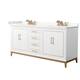 Option White / Giotto Quartz Top / Satin Bronze Hardware