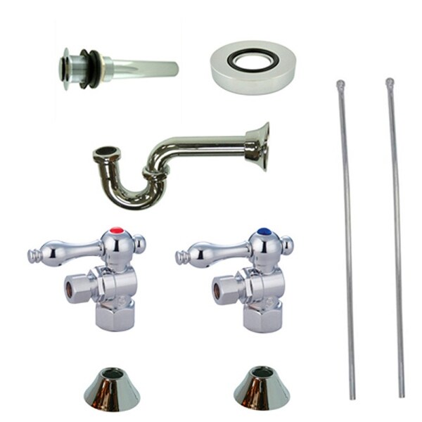 Kingston Brass CC4310VKB30 Trimscape Sink Plumbing Trim Kit with P Trap for Vessel Sink without Overflow Hole