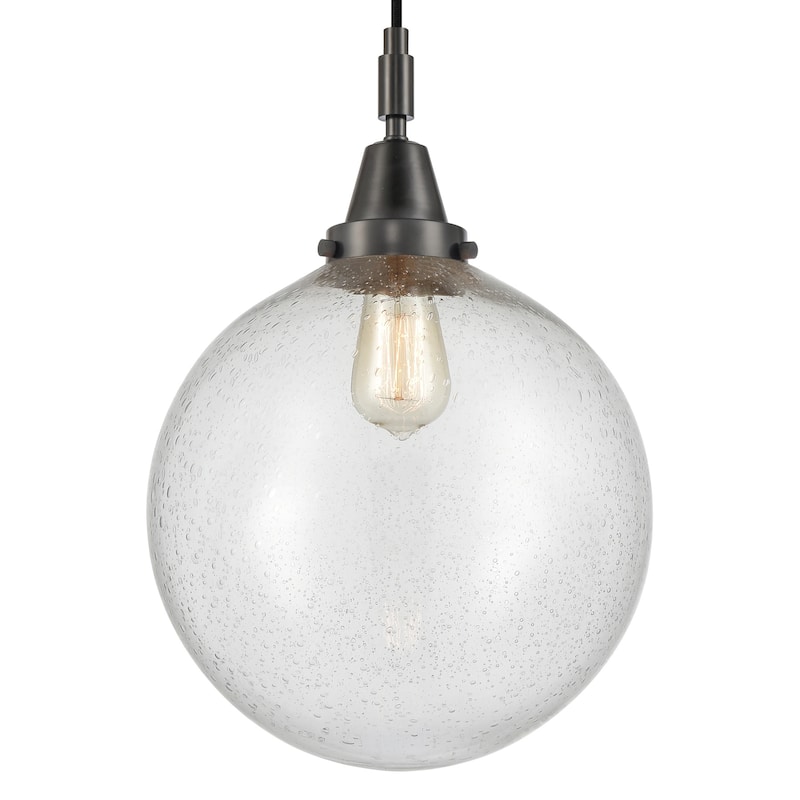 Innovations Lighting 447-1P-G204-12 Beacon 12" Wide Pendant with - Matte Black