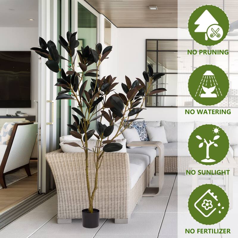 180CM Purple Black Artificial Iron Tree Bonsai for Indoor Living Room Home Decor 1 Piece Set