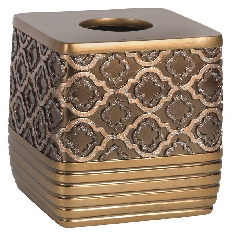 Gold Medallion Bath Accessory Set or Separates