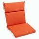 preview thumbnail 7 of 17, Three-section Outdoor Seat/Back Chair Cushion (Multiple Sizes) 18" x 38" - Tangerine Dream