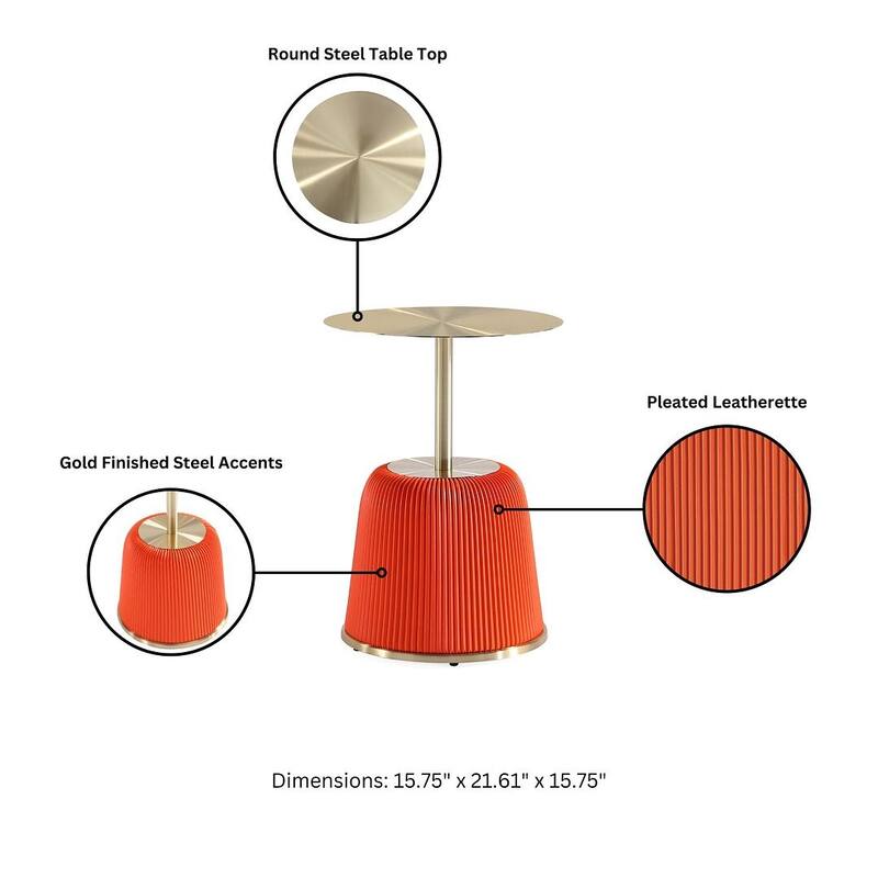Manhattan Comfort Modern Anderson 2.0 Upholstered 3 Piece Table Set
