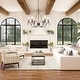 preview thumbnail 3 of 9, Farmhouse 6-Light French Country Chandelier Crystal Transitional Lights for Dining Room