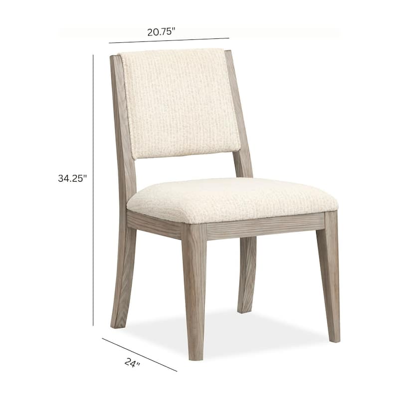 Magnussen Home Braelyn Dorian Grey Upholstered Side Chair Two Pack - 20.75''W x 24''D x 34.25''H
