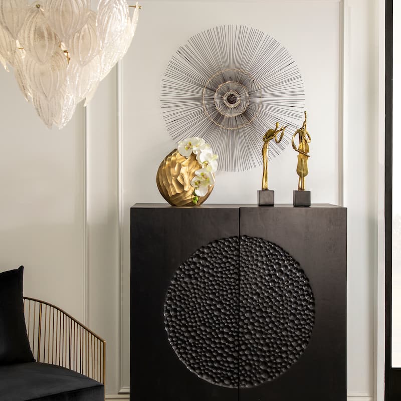 Sagebrook Home Contemporary Hammered Metal Vase