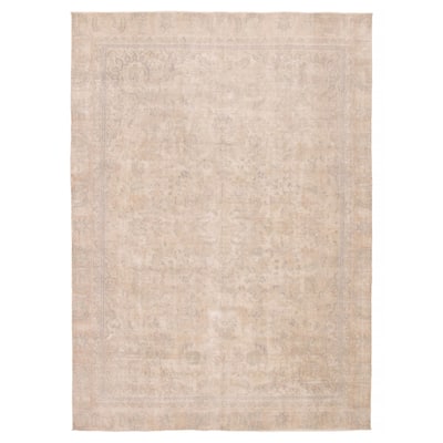 ECARPETGALLERY Hand-knotted Antalya Vintage Khaki Wool Rug - 8'4 x 11'5