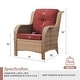 preview thumbnail 41 of 89, Outdoor Wicker High Back Club Chair with Cushions (Set of 2)