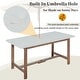 preview thumbnail 16 of 15, Roomfitters Farmhouse 5-Piece Outdoor Dining Set for 4, 59-Inch Rectangular Table, Umbrella Hole, Acacia