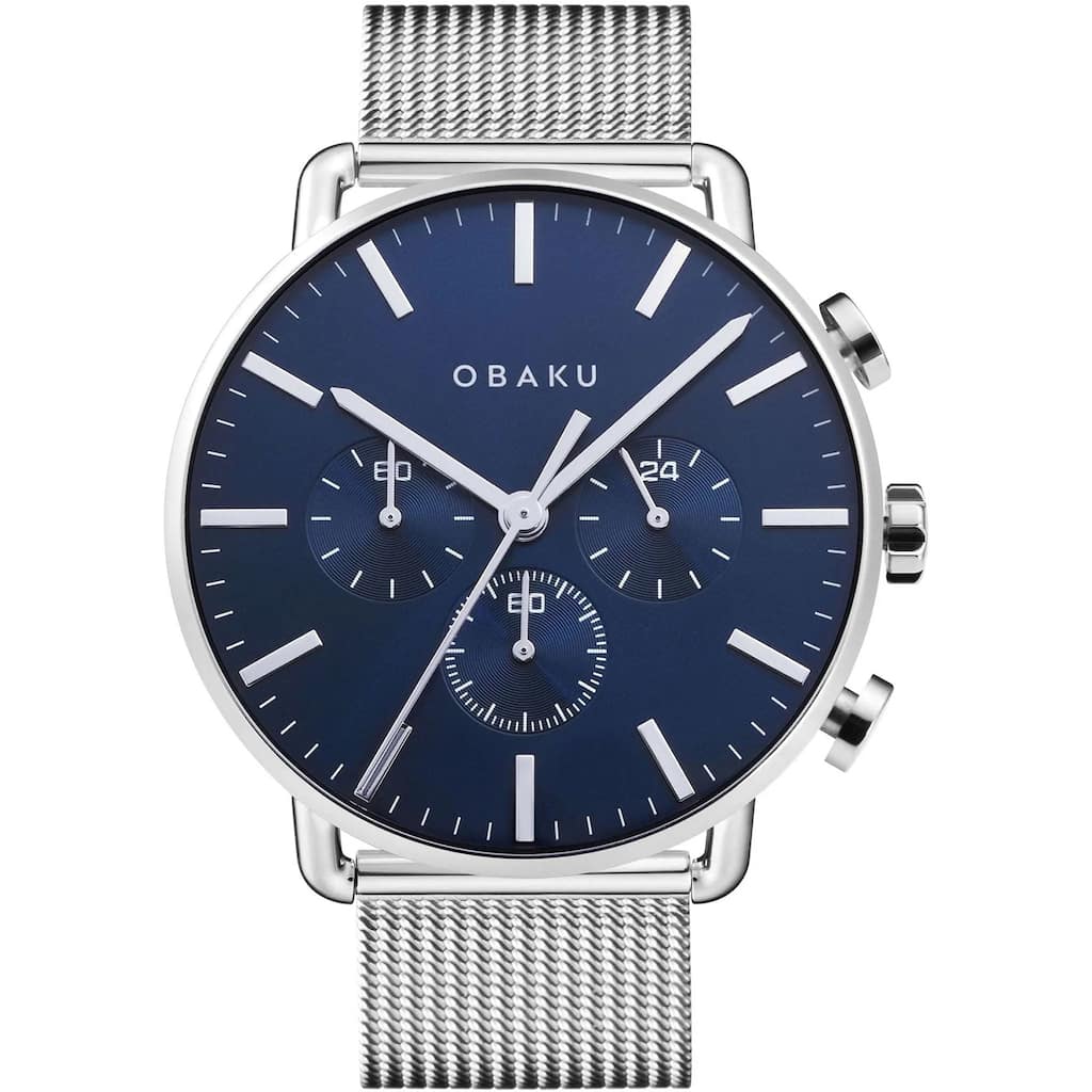 Obaku Men's Classic Blue Dial Watch - V232GCCLMC - 6 (36)