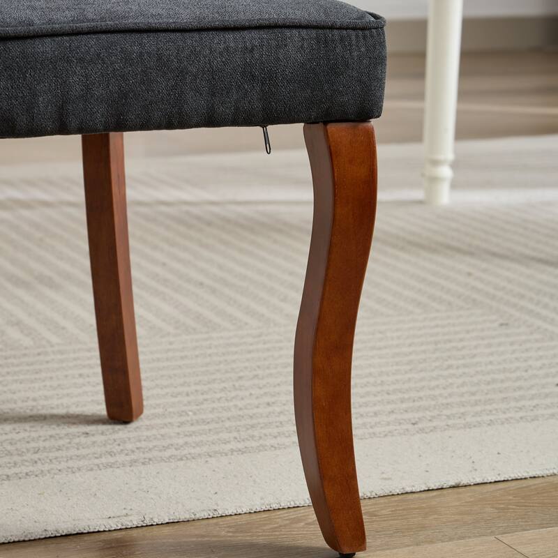 Dining Chairs for Dining Room with Curved Solid Wood Legs 2PCS