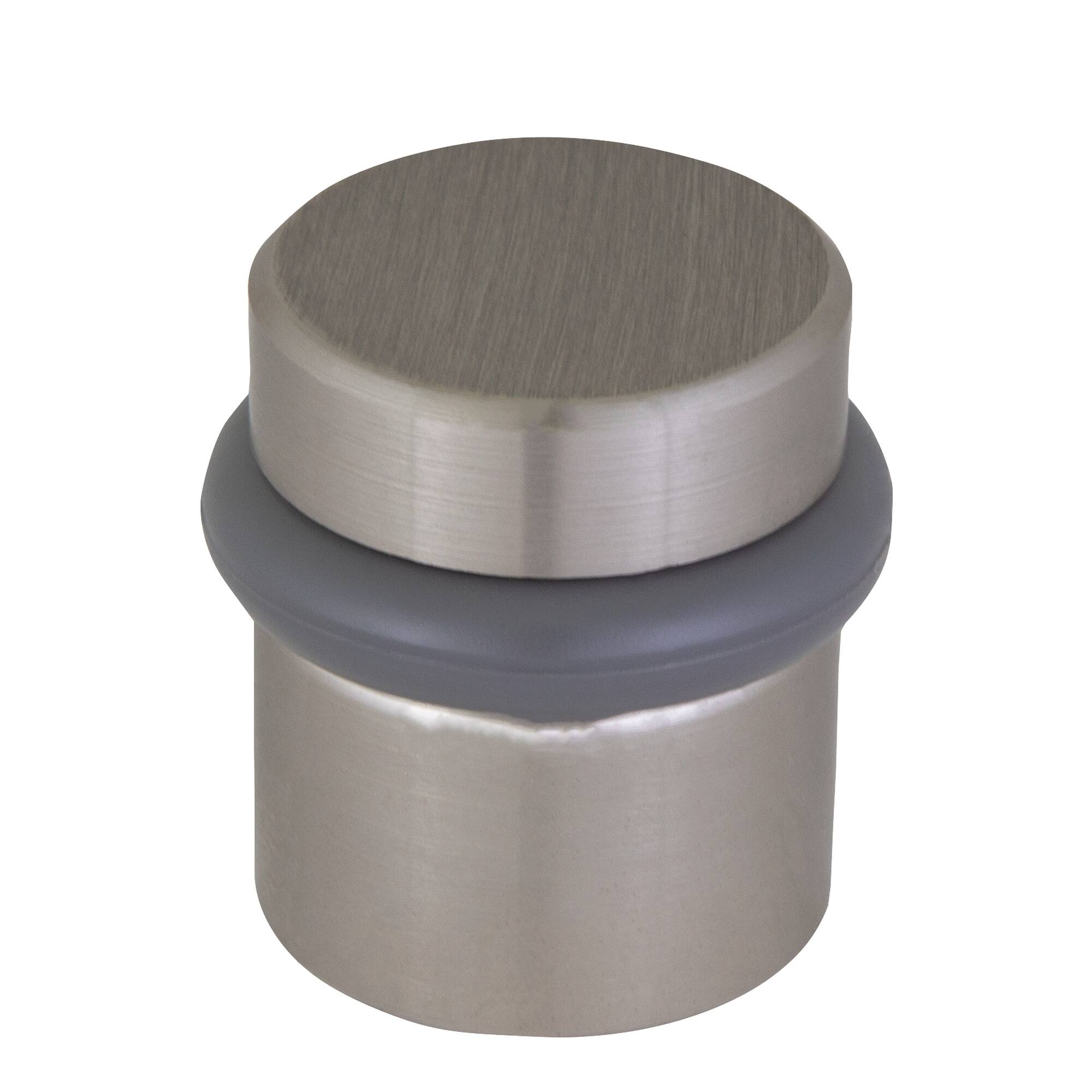 Design House 189332SN Modern Cylindrical Floor Bumper Doorstop with