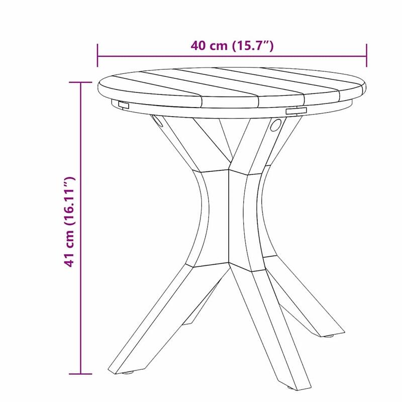 vidaXL Patio Table Brown Solid teak wood
