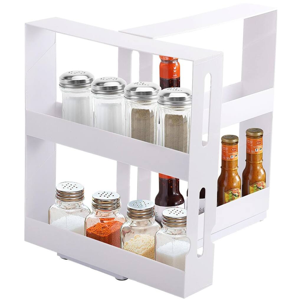 Cabinet Caddy Sliding Spice Rack Organizer Cabinet 2 Tier Spice Rack