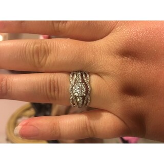 Top Product Reviews For 14k Gold 1 3ct Tdw White Diamond Anniversary 14k Gold 1 3ct Tdw White Diamond Anniversary Wedding Band Split Shank Enhancer Guard Double