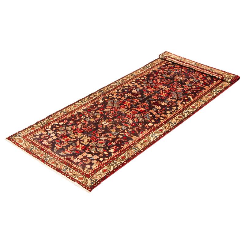 ECARPETGALLERY Hand-knotted Andelz Black Wool Rug - 3'7 x 9'8