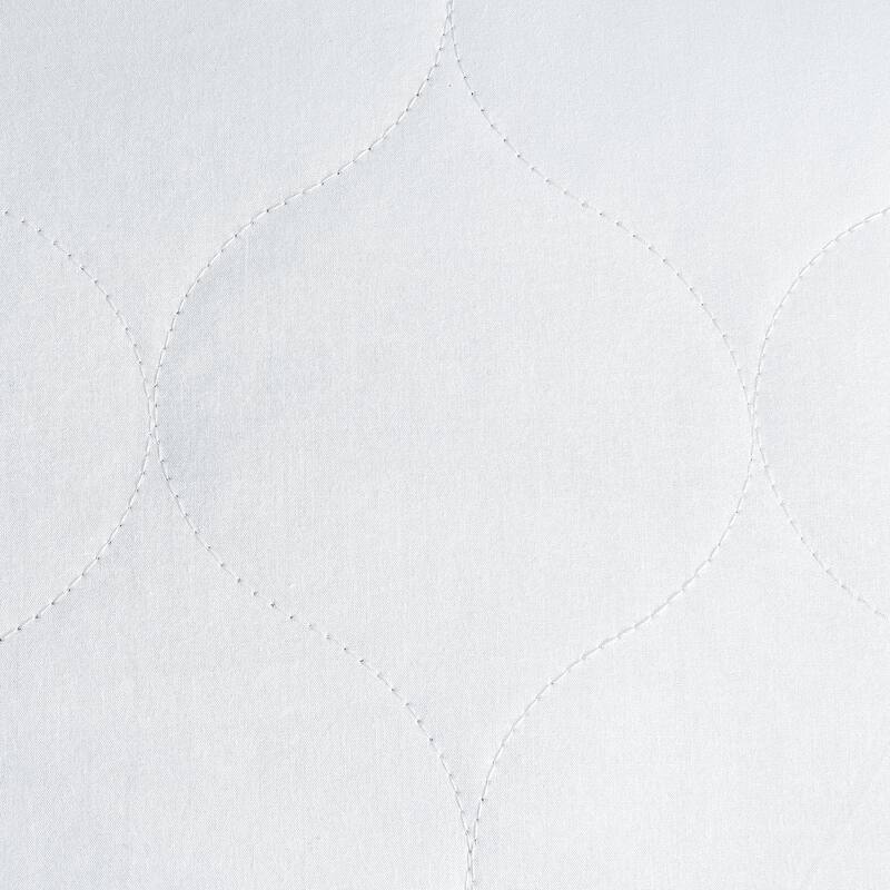 Quilted Cotton Cover Soft Goose Feather Down Pillows Set of 2 - White