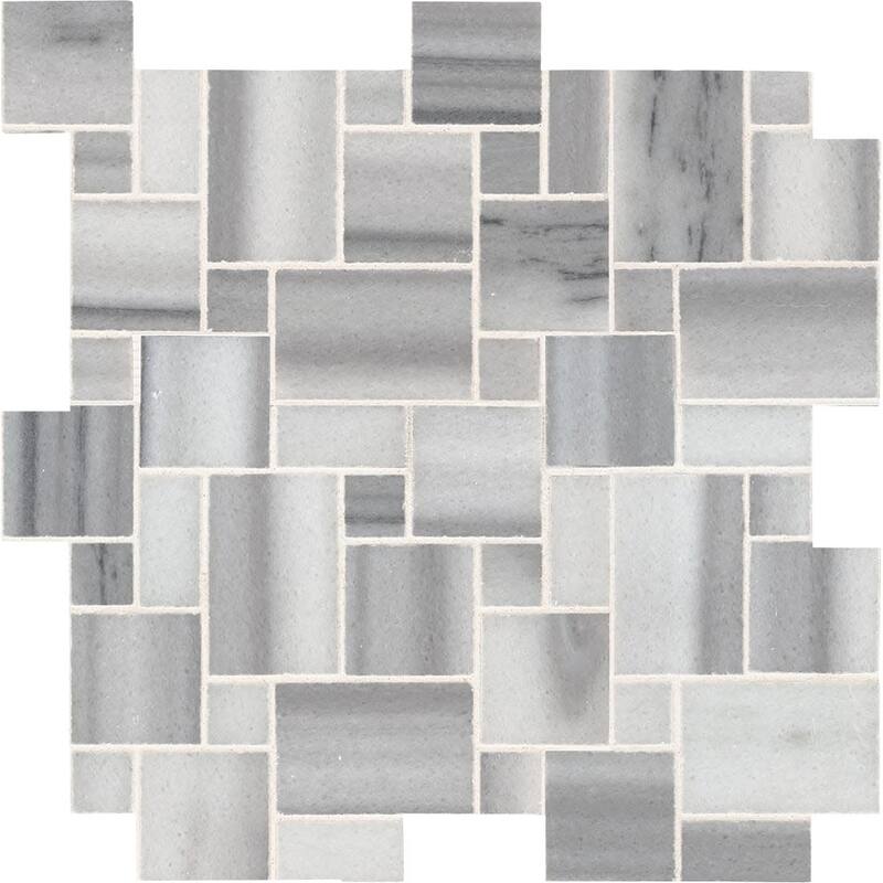 Ackland AKM-S-12X12PTP-CA 12" x 12" Marble Block Random Floor and Wall - Marello
