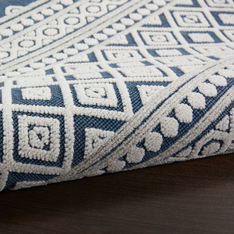 Nourison Calobra Moroccan Tile Bordered Indoor Outdoor Area Rug
