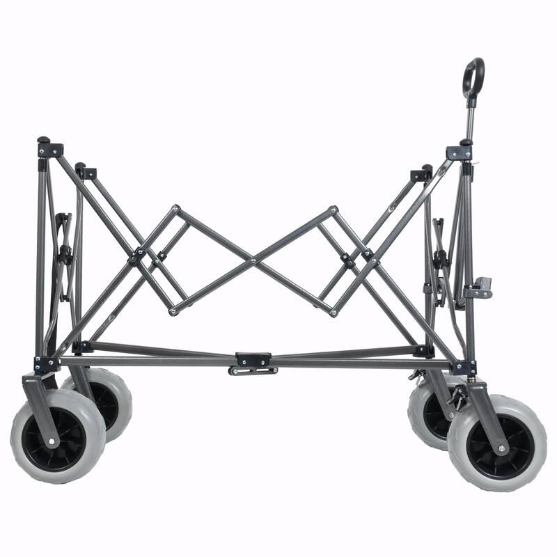 9" x 4" All-Terrain Balloon Wheels, 300L XL Heavy-Duty Folding Wagon Cart - 480lbs Capacity