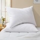 preview thumbnail 1 of 13, 2 Pack 100% Cotton White Goose Feather Down Bed Pillows Medium - King