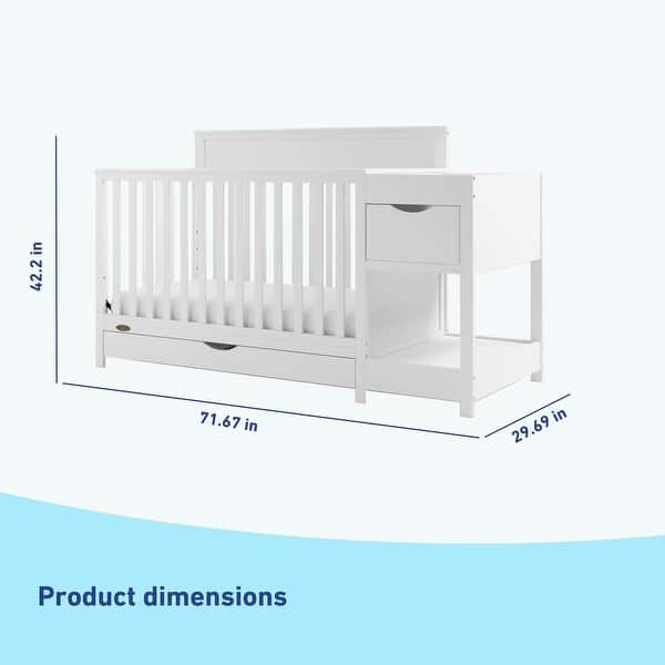 dimension image slide 0 of 2, Graco Shiloh Convertible Crib & Changer