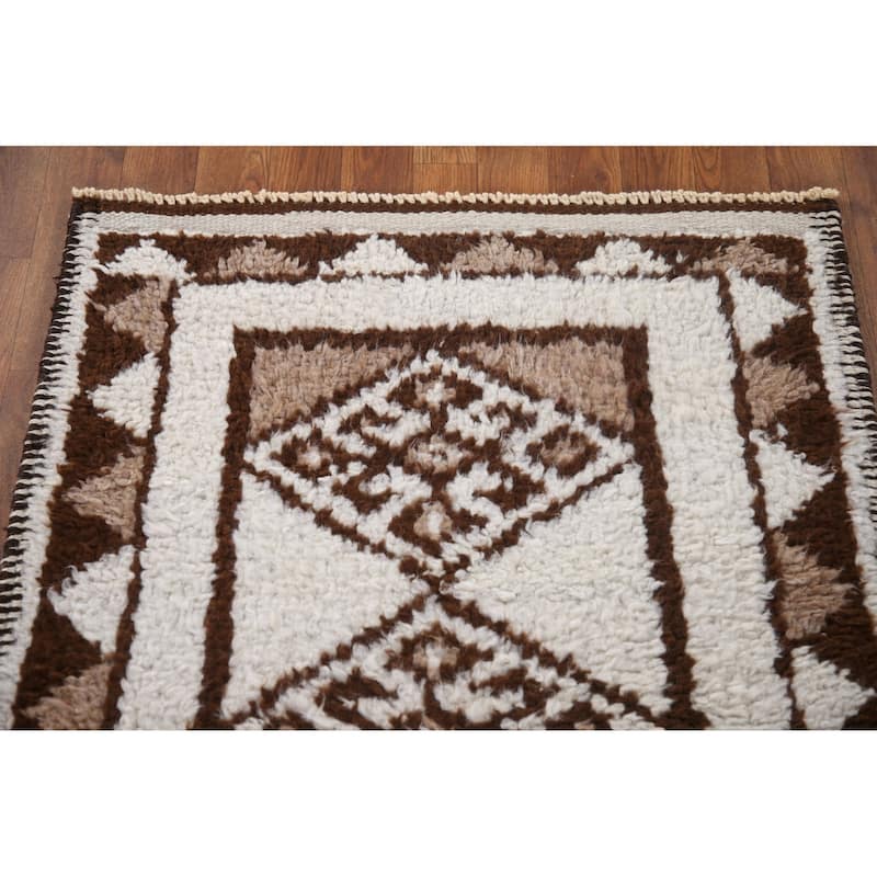 Natural Dye Tribal Anatolian Turkish Runner Rug Handmade Wool Carpet - 2'9"x 11'5"