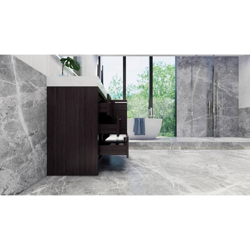 Dove 42'' Freestanding Vanity with Reinforced Acrylic Sink