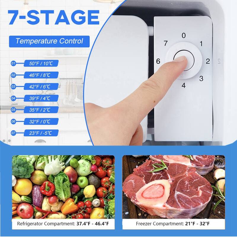 3.2 Cu.Ft Single Door Compact Refrigerator with Top Freezer - 3.2 Cu. Ft