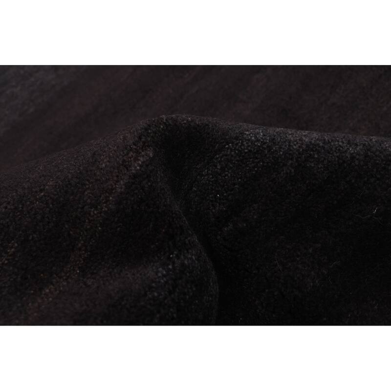 ECARPETGALLERY Hand-knotted Pak Finest Gabbeh Black Wool Rug - 5'3 x 7'10