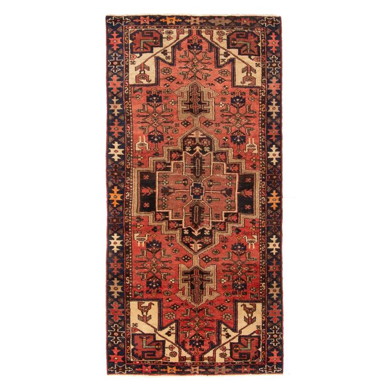 ECARPETGALLERY Hand-knotted Andelz Red Wool Rug - 2'11 x 6'3