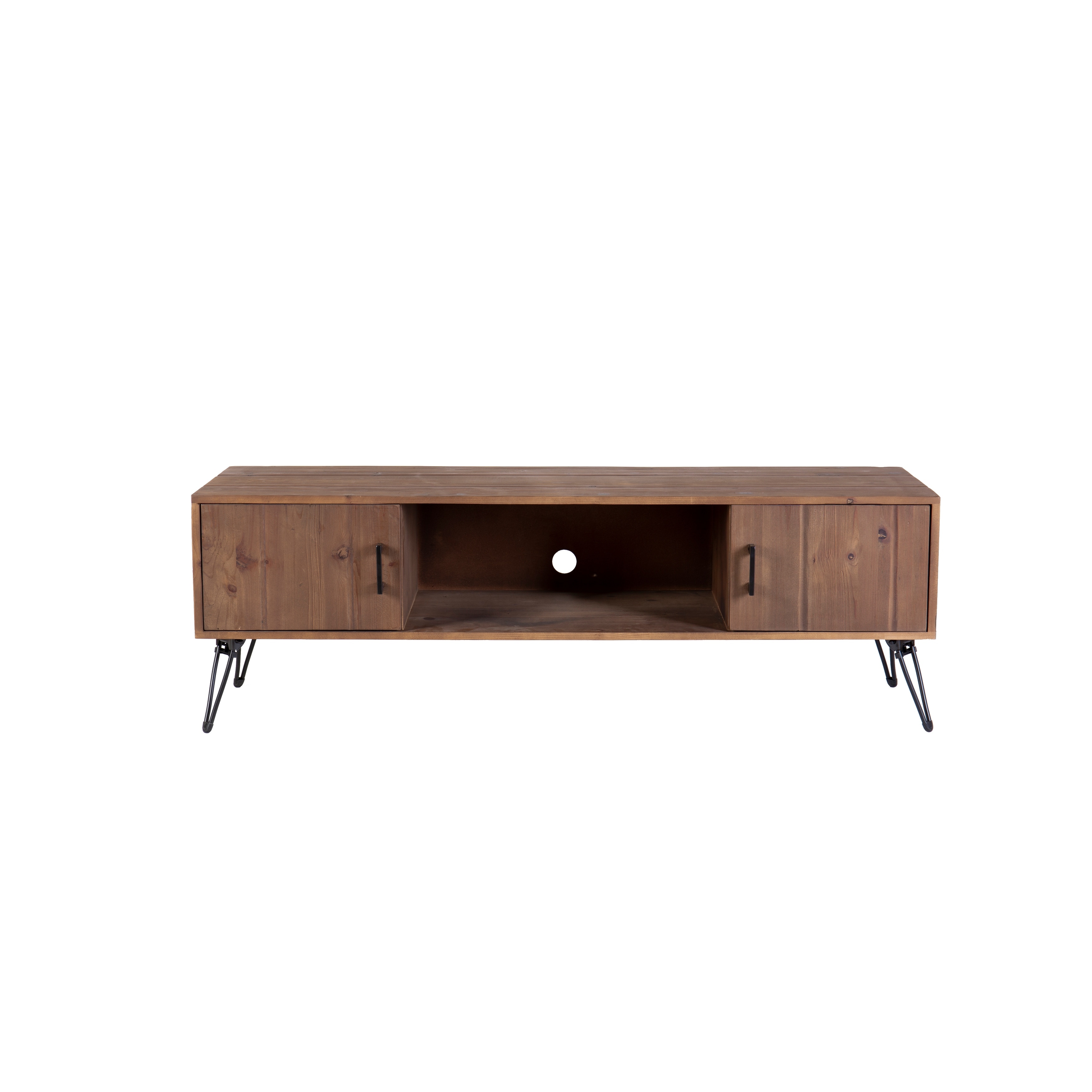 Wood TV Stand Industrial Media Console Table TV Cabinet with Storage