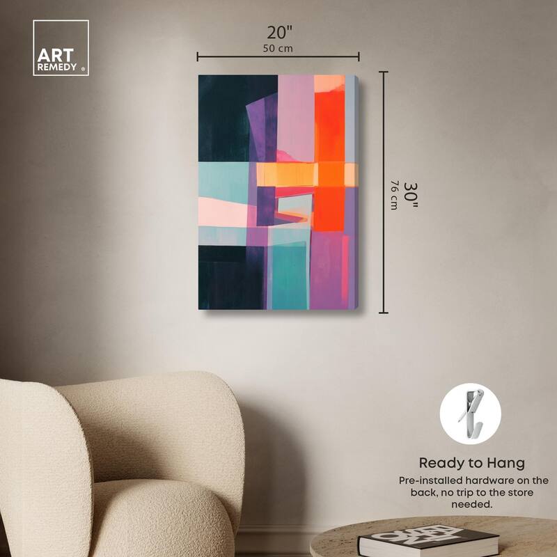 Color Blocks II Canvas by Art Remedy, Gallery Wrapped