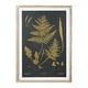 preview thumbnail 6 of 8, Wood and Glass Wall Decor With Fern, Black 19 x 24