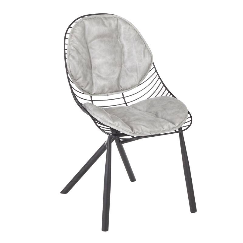 Copper Grove Beloslav Wired Chairs with Removable Faux Leather Cushions (Set of 2)
