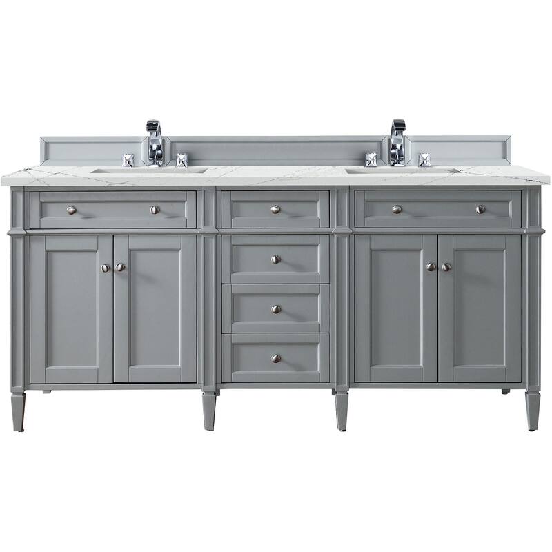 James Martin Vanities 650-V72-FENC Brittany 72" Free Standing Double - Urban Gray