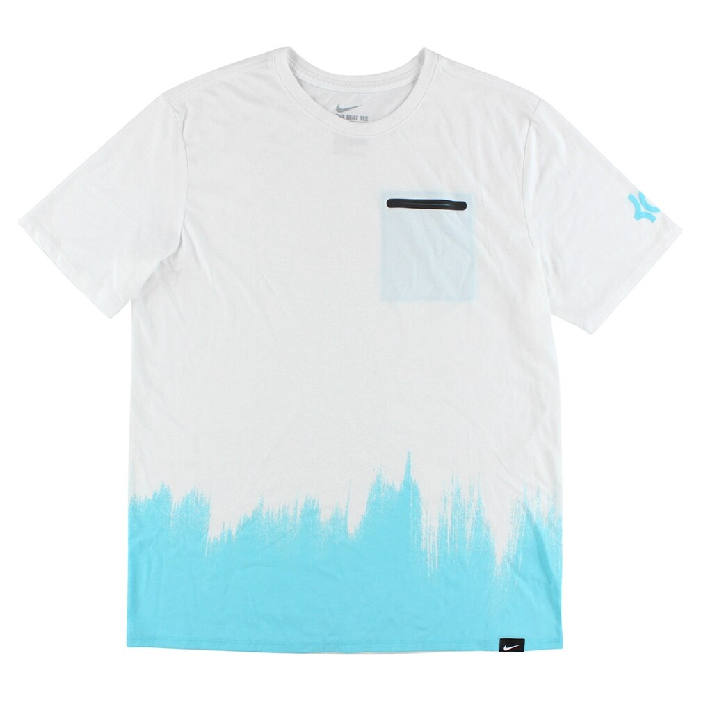 Shop Nike Men S Kd 8 Basketball Pocket T Shirt White White Aqua
