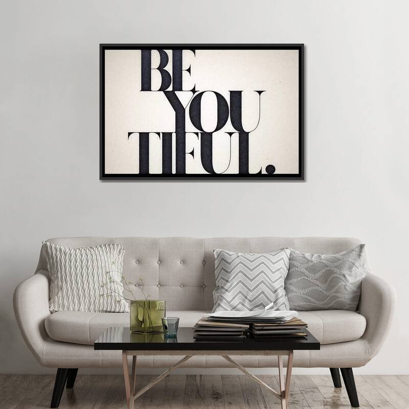 iCanvas "Be You Tiful" by 33 Broken Bones Framed Canvas Print
