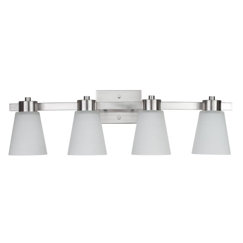 Prominence Home Fairendale Traditional Farmhouse Bathroom Vanity Light, Brushed Nickel - Brushed Nickel
