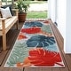 preview thumbnail 7 of 20, Superior Waikiki Tropical Leaves Indoor Outdoor Area Rug 2'3" x 8' - Multicolor