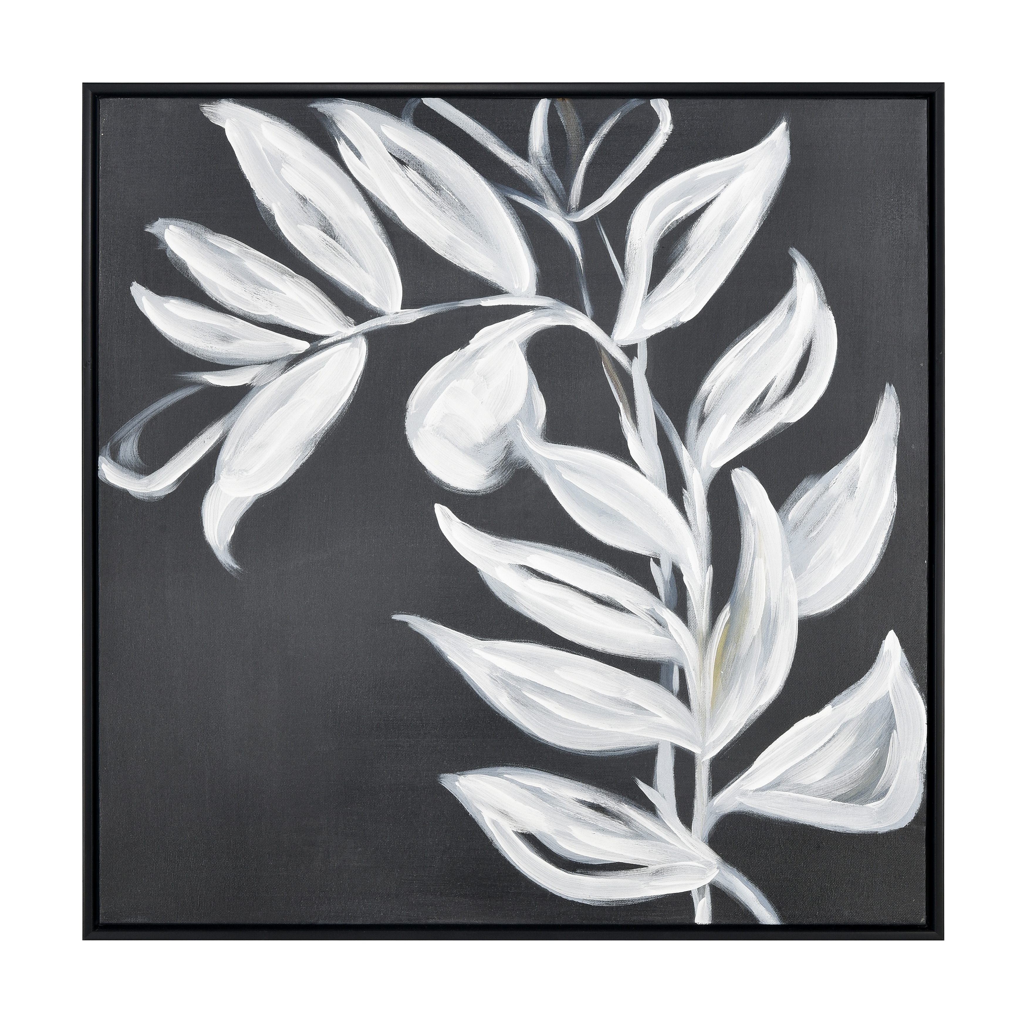 Elk Home Silhouette Black Fabric 24.75 Inch Wide Wall Art