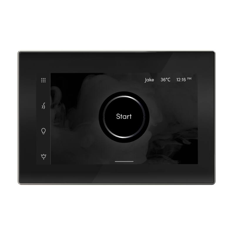 Mr Steam ISX Isteamx Steam Shower Control and Steamhead - Black / Brilliant Black