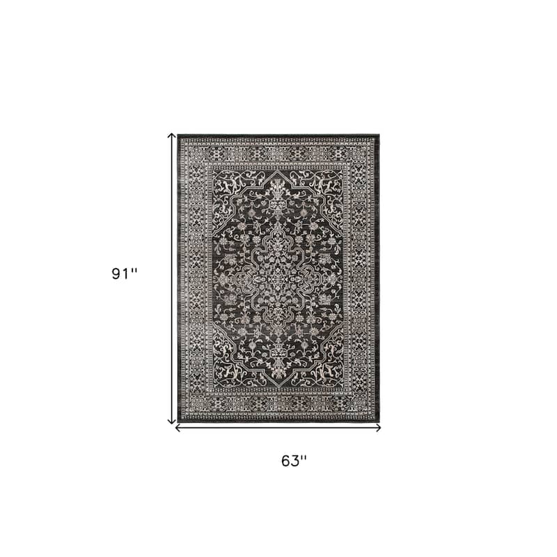 Guyis Distressed Stain Resistant Woven Area Rug By HomeRoots