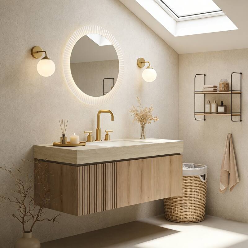 Mondern Floating Bathroom Vanity with 3 Pre-drilled Faucet Holes