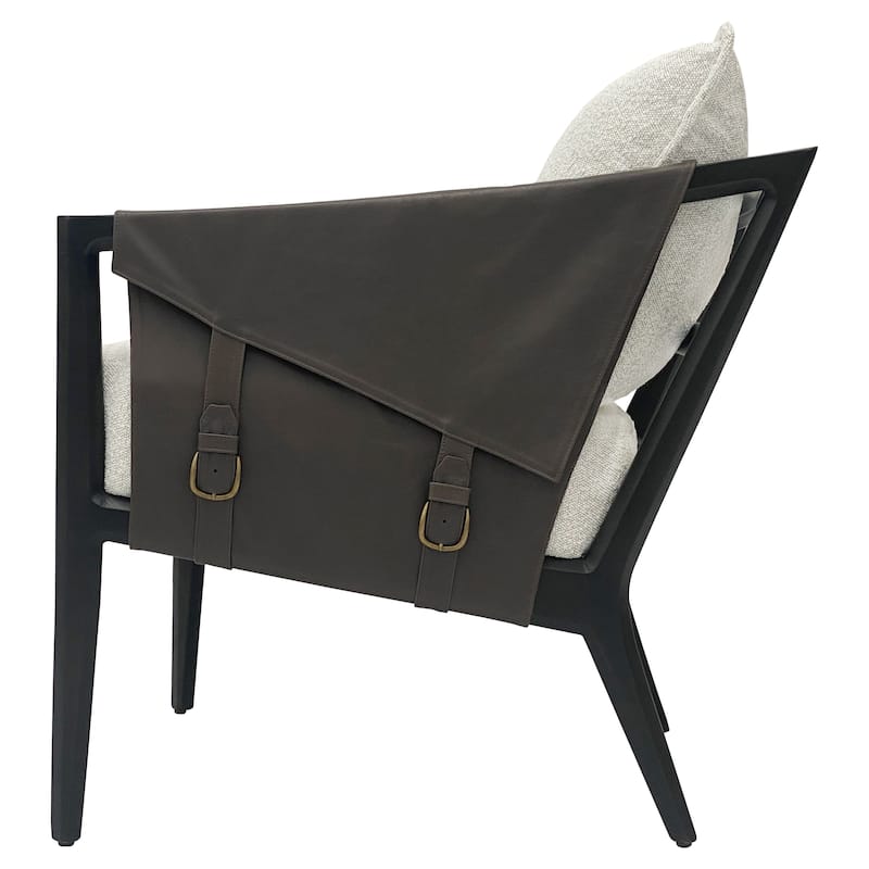 Classic Home Skylar Solid Wood Dark Brown Accent Chair
