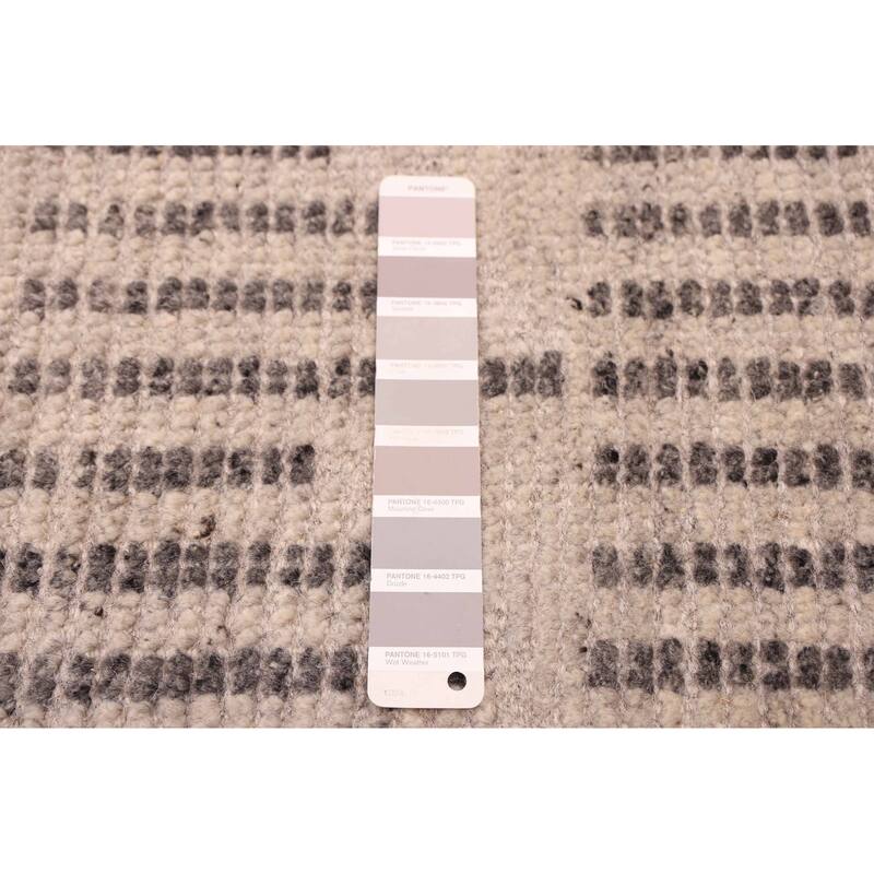 ECARPETGALLERY Hand-knotted Tangier Light Grey Wool Rug - 5'2 x 8'0